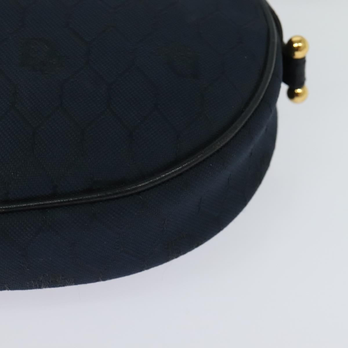 Christian Dior Vintage Honeycomb Shoulder Bag Canvas, NAVY, CANVAS, Shoulder bag