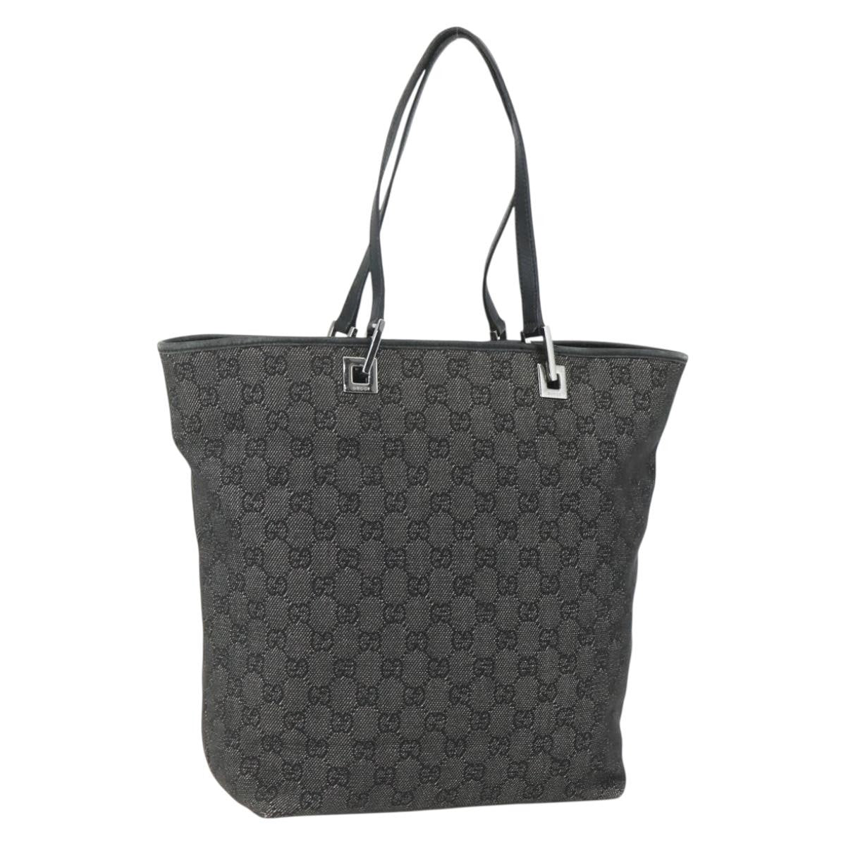 Gucci Vintage Bucket Shopping Tote GG Canvas, BLACK, CANVAS, Tote bag
