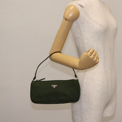 Prada Pochette Shoulder Bag Tessuto, KHAKI, NYLON, Clutche & pouche