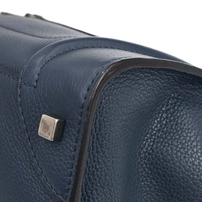 Celine Luggage Bag Grainy Leather, Navy, Leather, Handbag