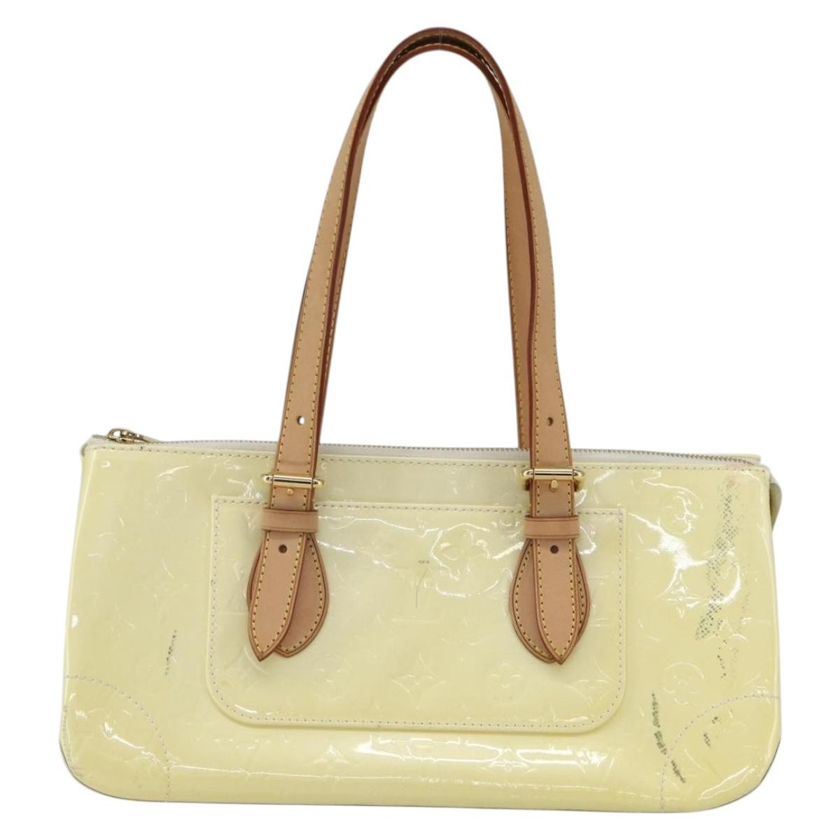 Louis Vuitton Rosewood Avenue Handbag Monogram Vernis, YELLOW, PATENT_LEATHER, Handbag
