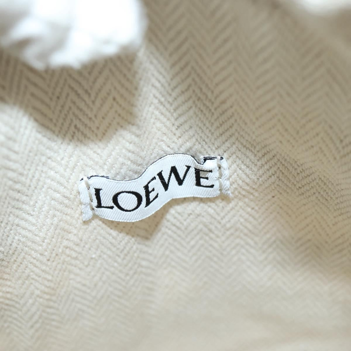 Loewe Anagram Drawstring Bucket Crossbody Bag Leather with Canvas, BEIGE, LEATHER, Crossbody bag