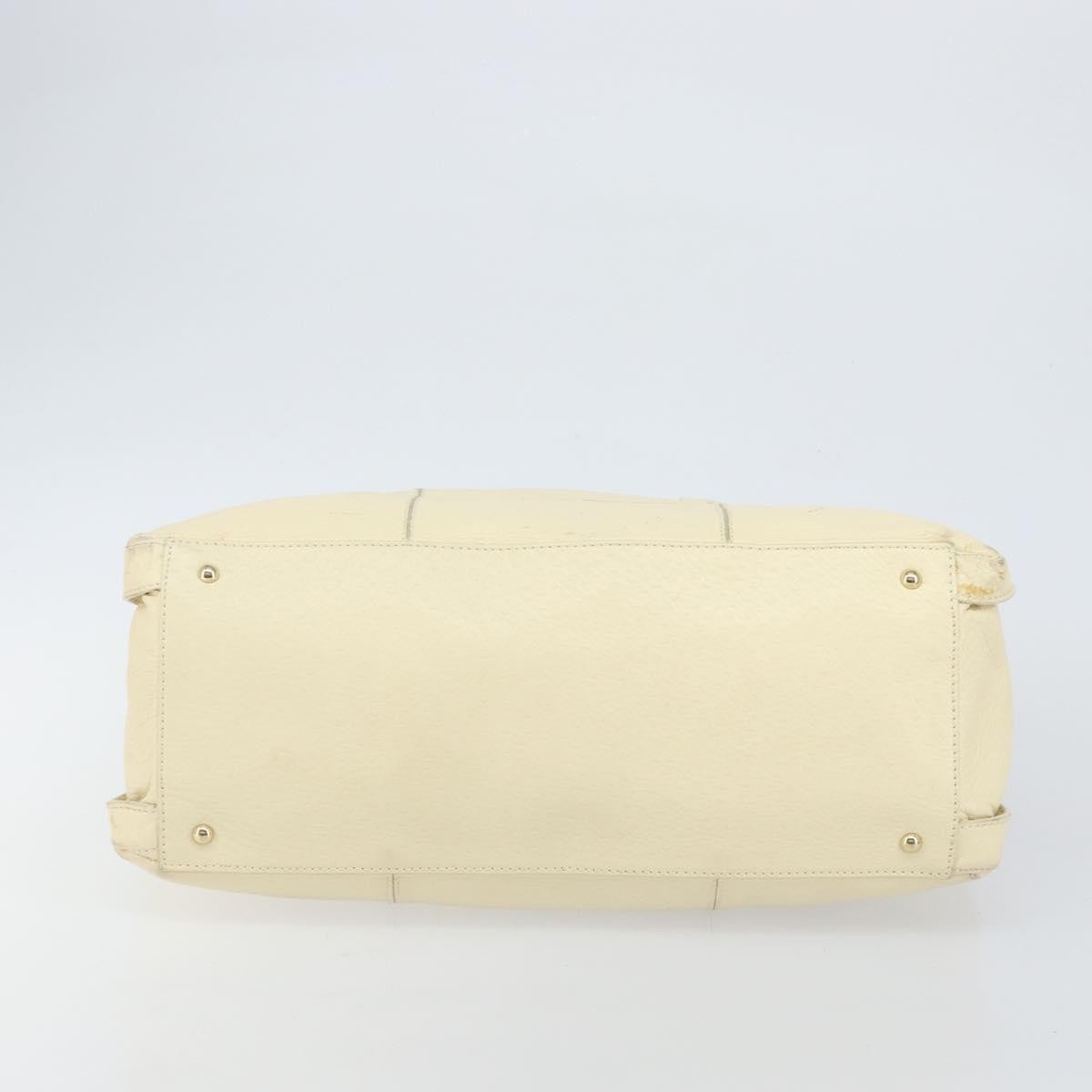 Salvatore Ferragamo Gancini Shoulder Bag Leather, BEIGE, LEATHER, Shoulder bag