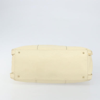 Salvatore Ferragamo Gancini Shoulder Bag Leather, BEIGE, LEATHER, Shoulder bag