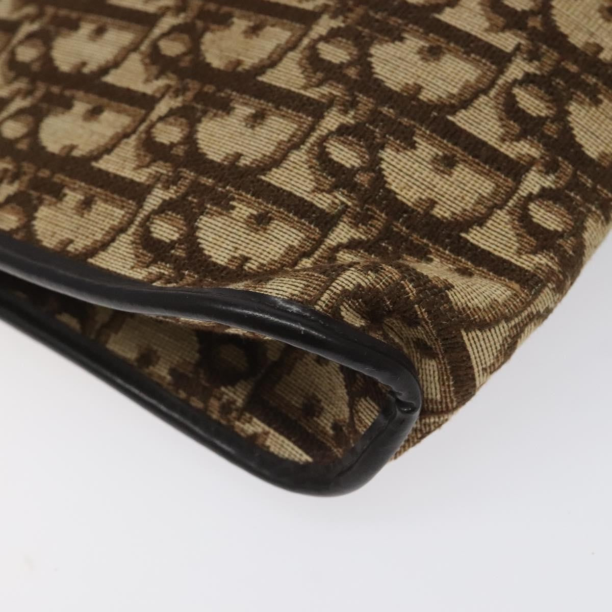 Christian Dior Vintage Trotter Shoulder Bag Canvas, BROWN, CANVAS, Shoulder bag