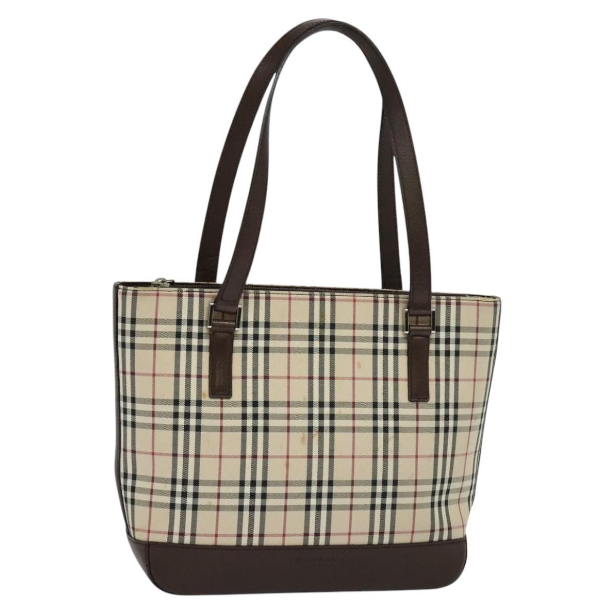 Burberry Nova Check Tote canvas check pattern, BEIGE, CANVAS, Tote bag