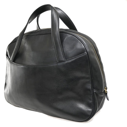 Christian Dior Vintage CD Handbag Leather, BLACK, LEATHER, Handbag