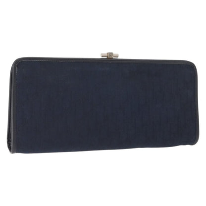 Christian Dior Vintage Trotter Pouch Canvas, NAVY, CANVAS, Clutche & pouche