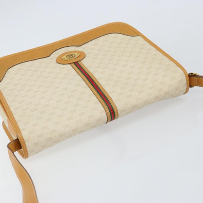 Gucci Vintage Web Sherry Line Handbag Micro GG Canvas, BEIGE, CANVAS, Shoulder bag
