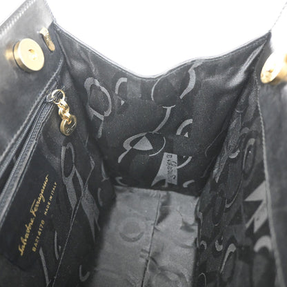 Salvatore Ferragamo Convertible Vara Bow Tote Leather, BLACK, LEATHER, Handbag