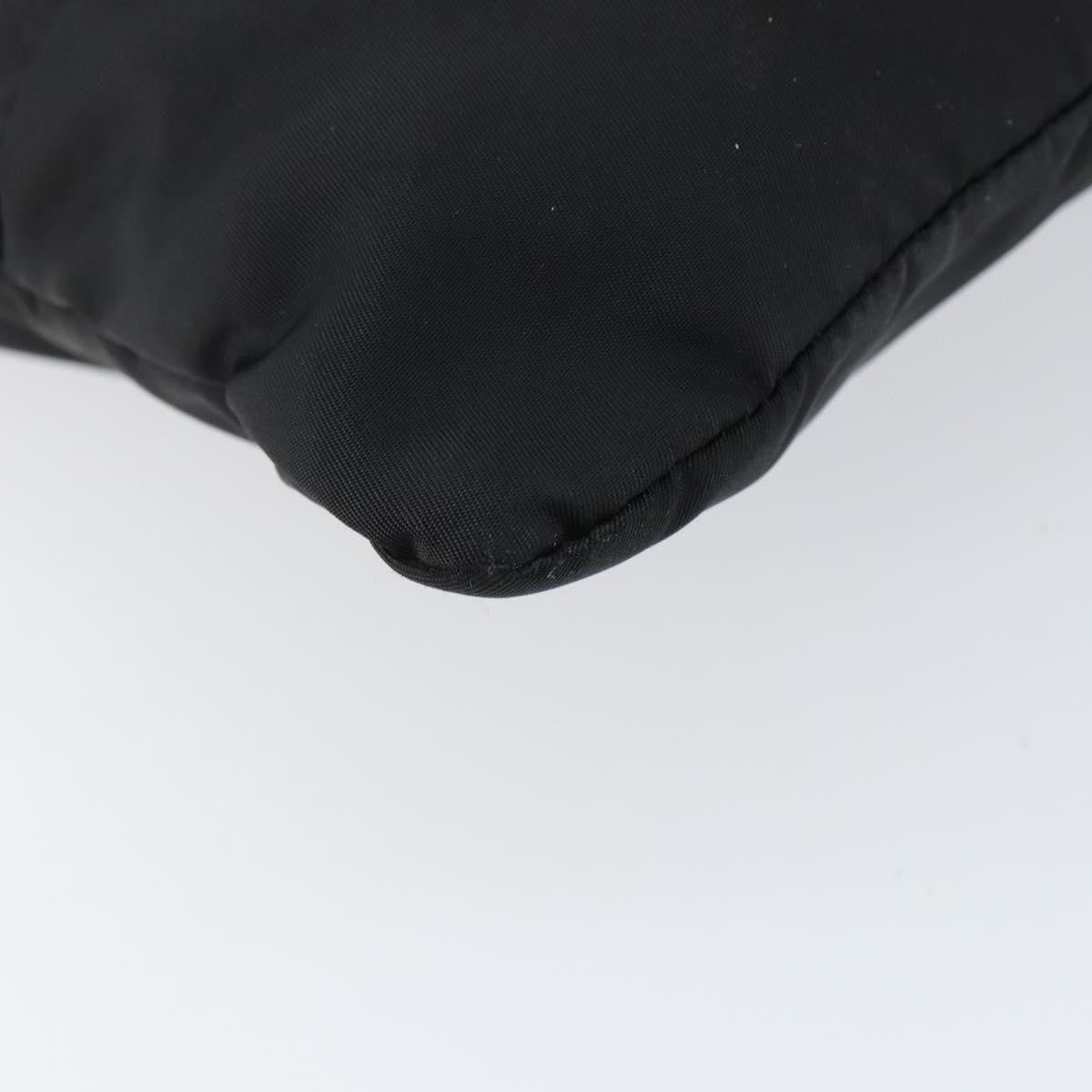 Prada Zip Messenger Bag Horizontal Quilt Tessuto, BLACK, NYLON, Shoulder bag