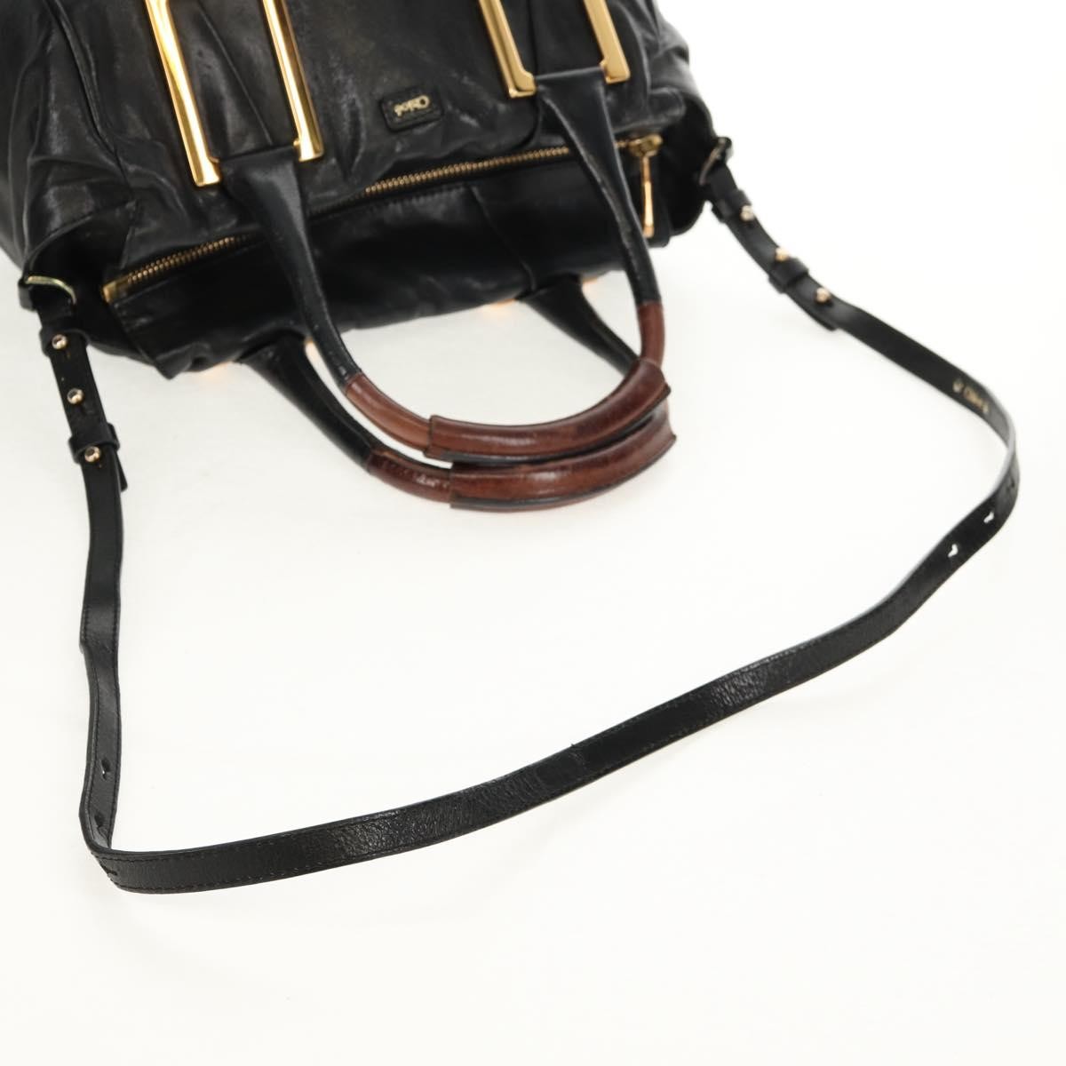 Chloe Ethel Handbag Leather, BLACK, LEATHER, Handbag