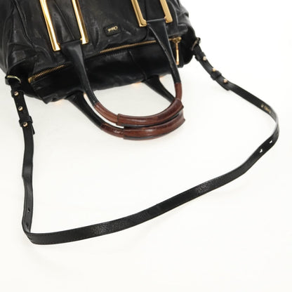 Chloe Ethel Handbag Leather, BLACK, LEATHER, Handbag