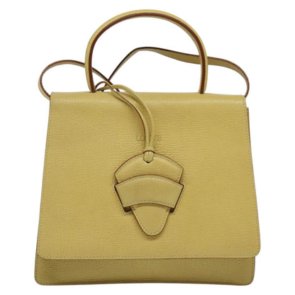 Loewe Barcelona Shoulder Bag Leather, YELLOW, LEATHER, Shoulder bag
