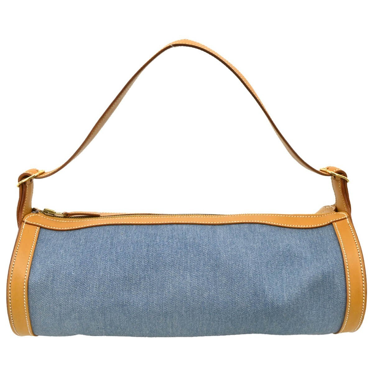 Hermes Sac Doremi Bag Denim with Leather, Blue, Denim, Shoulder Bag
