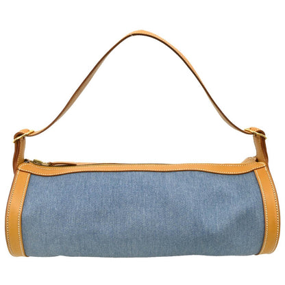 Hermes Sac Doremi Bag Denim with Leather, Blue, Denim, Shoulder Bag