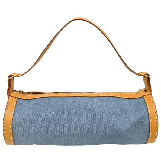 Hermes Sac Doremi Bag Denim with Leather, Blue, Denim, Shoulder Bag