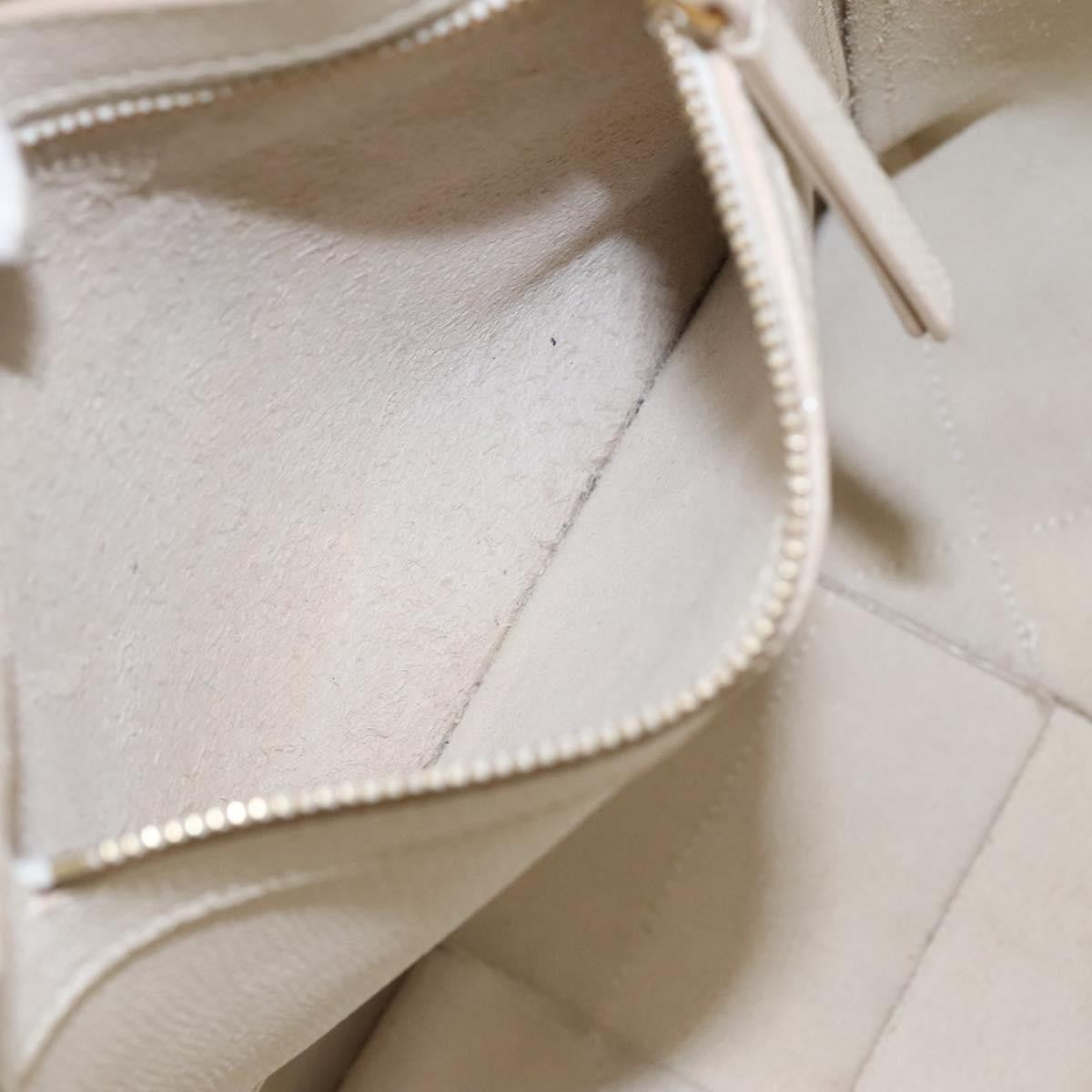 Celine Vertical Cabas Tote Leather, WHITE, LEATHER, Tote bag