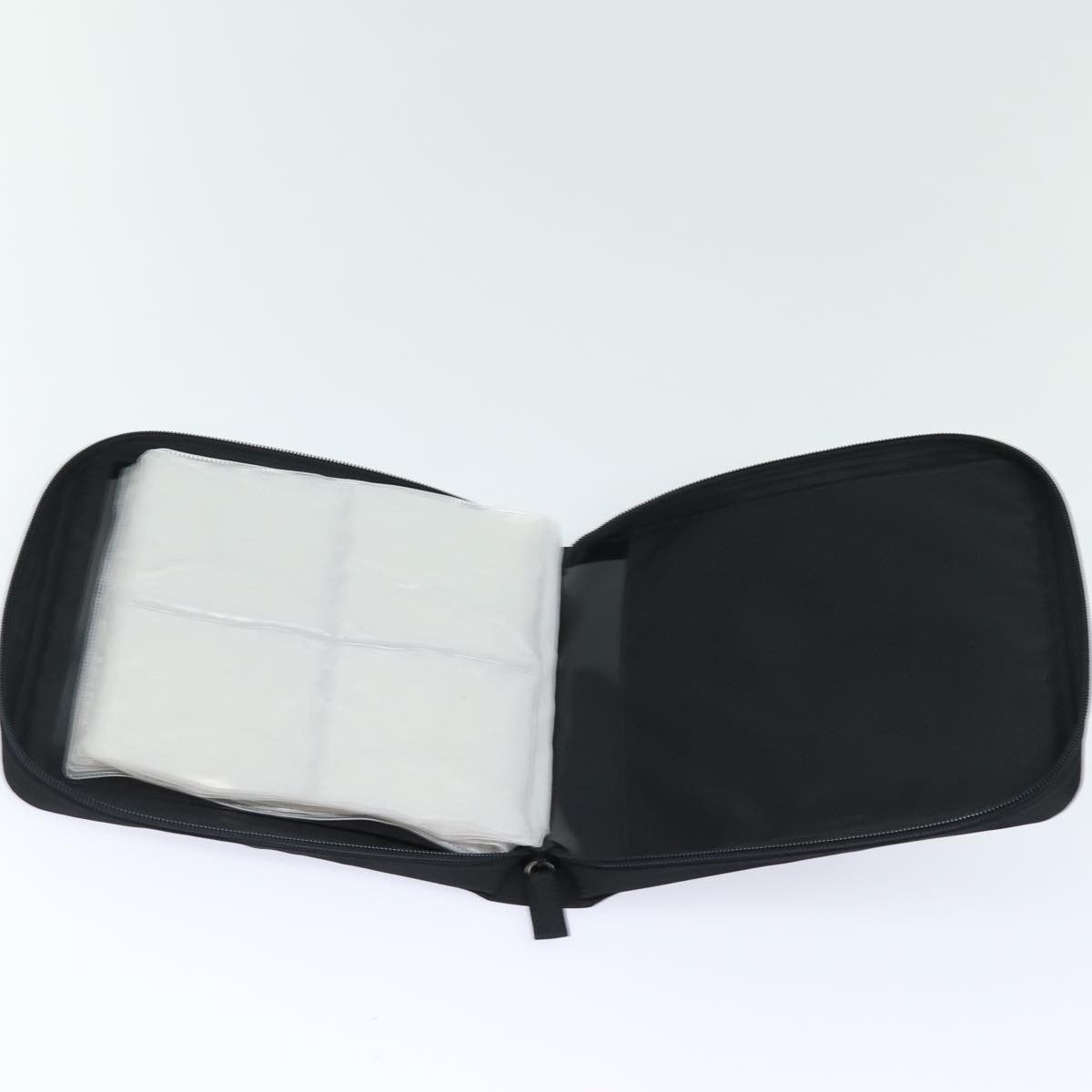 Prada MiniDisc pouch Nylon, BLACK, NYLON, Clutche & pouche