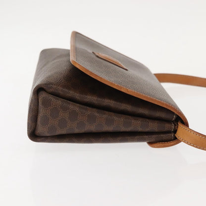 Celine Vintage Macadam Shoulder Bag Canvas, BROWN, CANVAS, Shoulder bag