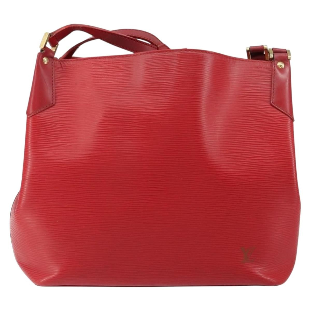 Louis Vuitton Mandara Handbag Epi Leather, RED, LEATHER, Shoulder bag