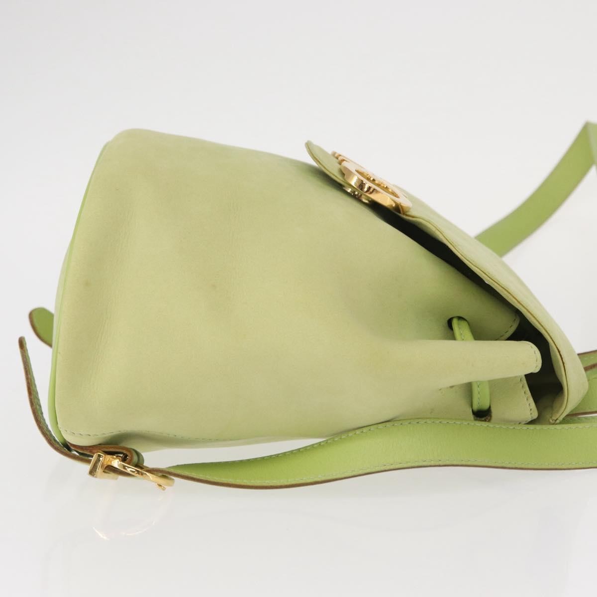 Salvatore Ferragamo Gancini Backpack Suede, GREEN, SUEDE, Backpack