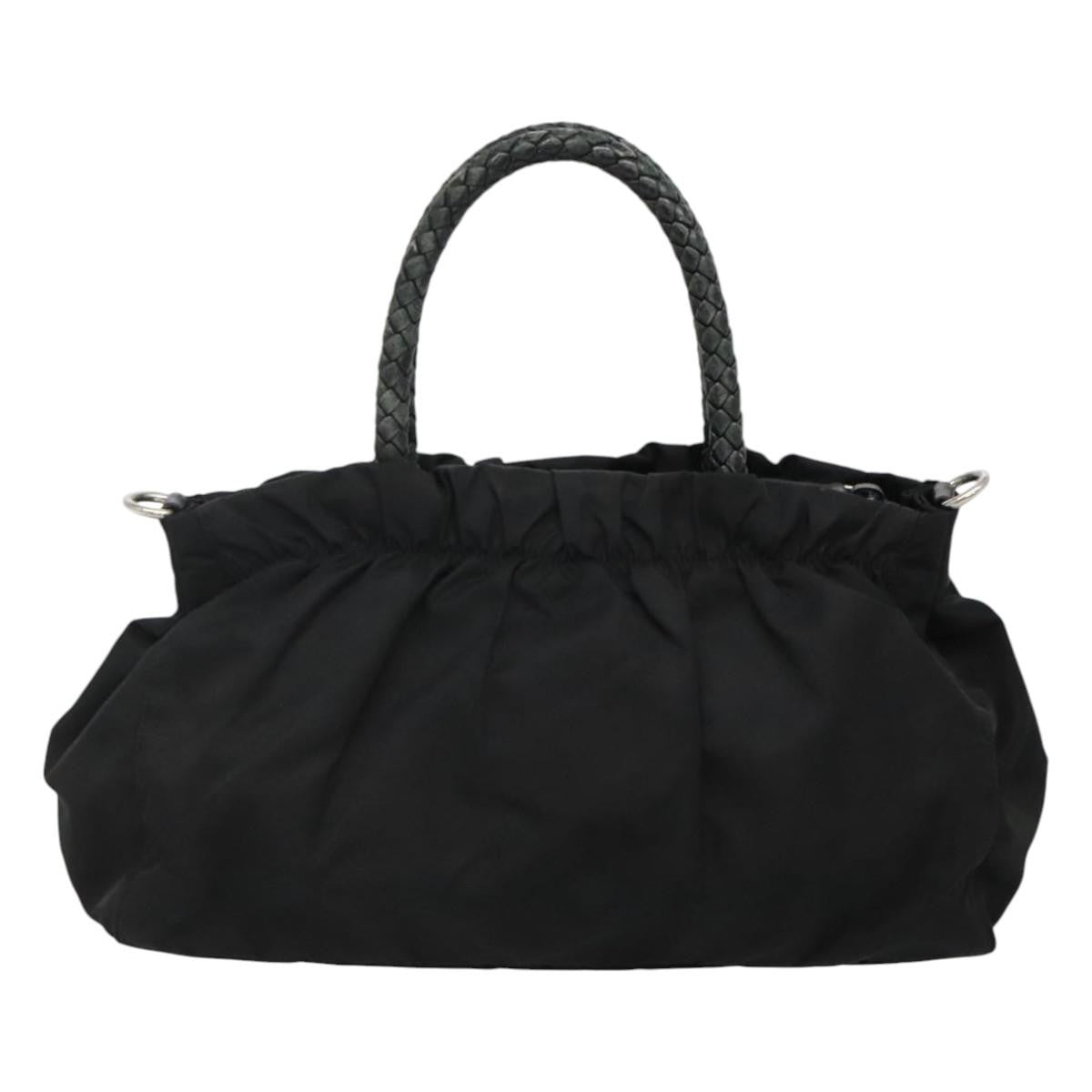 Prada Convertible Bow Tote Tessuto, BLACK, NYLON, Handbag