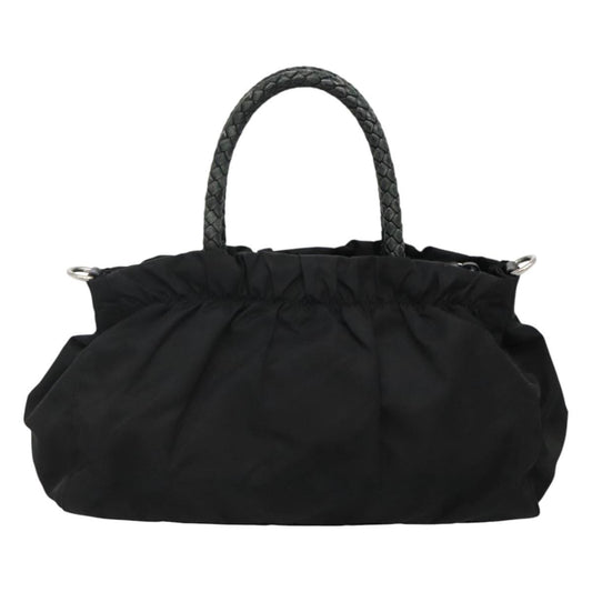 Prada Convertible Bow Tote Tessuto, BLACK, NYLON, Handbag