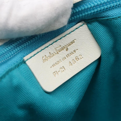 Salvatore Ferragamo Gina Satchel Leather, WHITE, LEATHER, Handbag