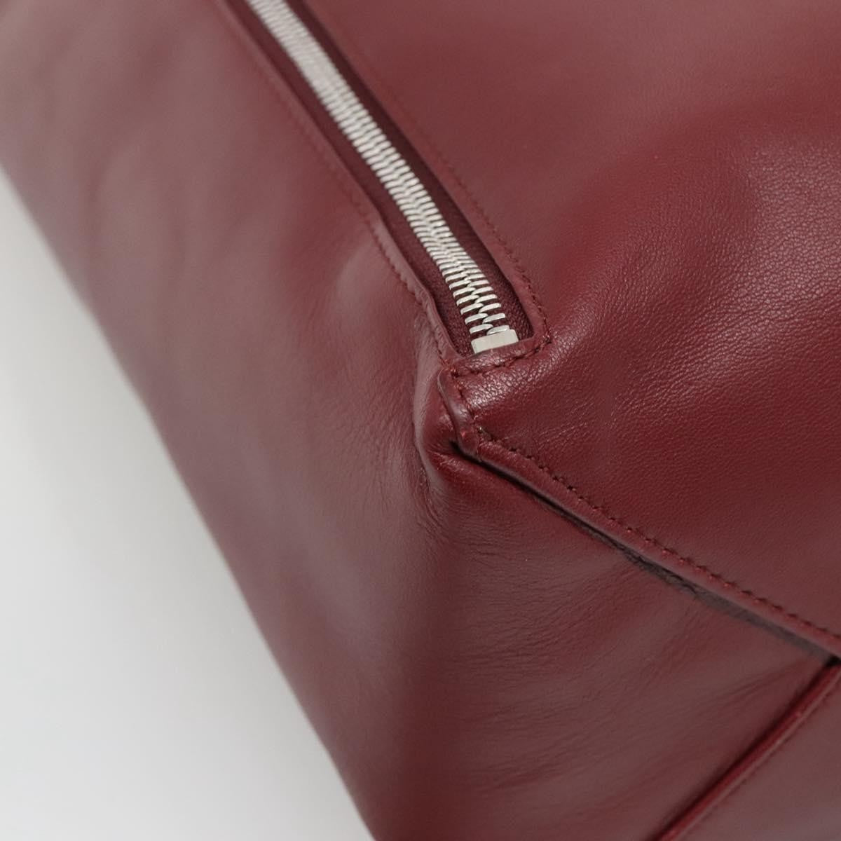 Celine Vertical Cabas Tote Leather, RED, LEATHER, Tote bag