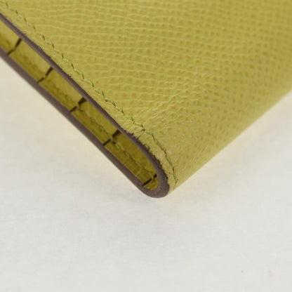 Hermes Kelly Wallet Epsom, YELLOW, LEATHER, Wallets