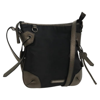 Burberry Zip Top Messenger Nylon, BLACK, NYLON, Shoulder bag