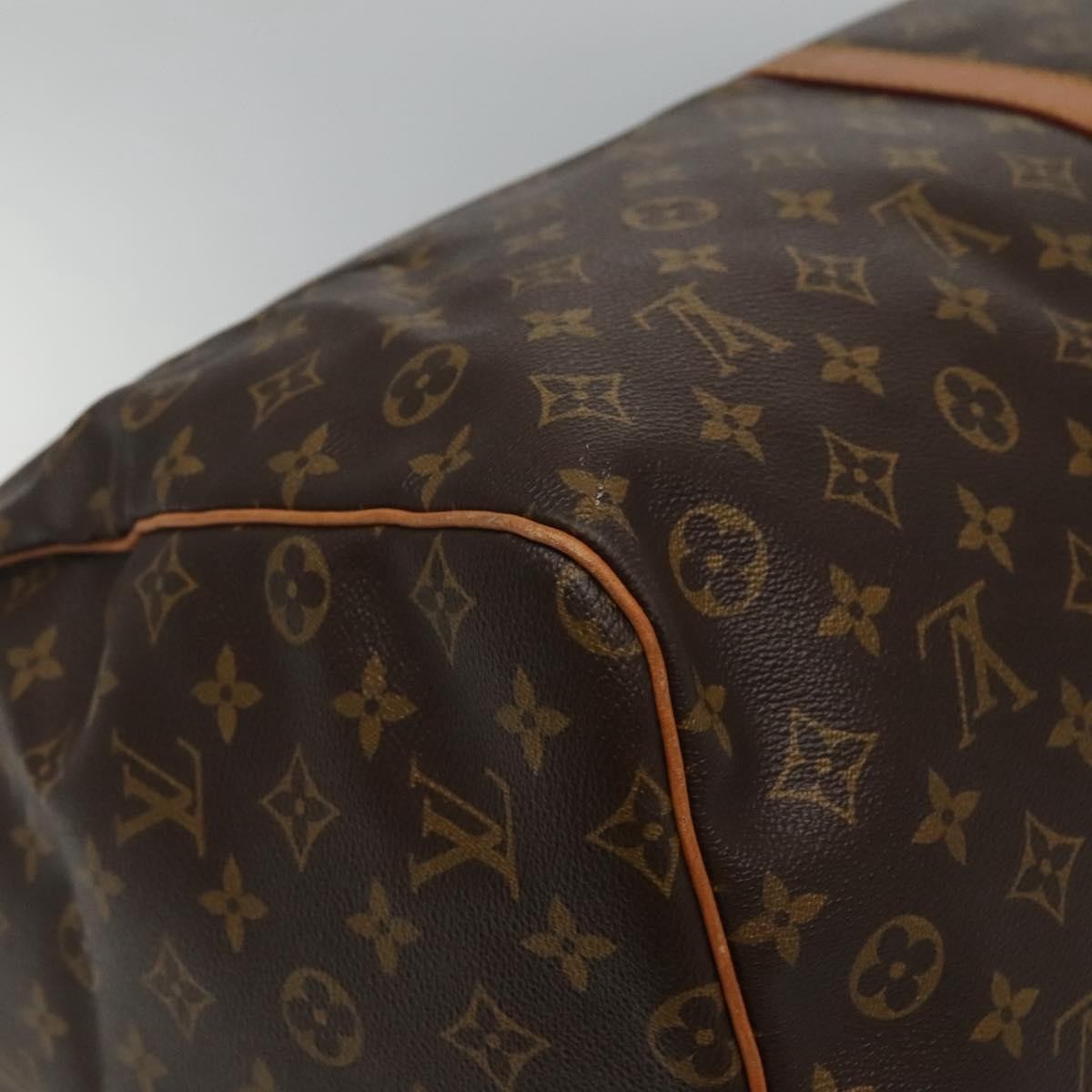 Louis Vuitton Keepall Bag Monogram Canvas, BROWN, CANVAS, Travel bag
