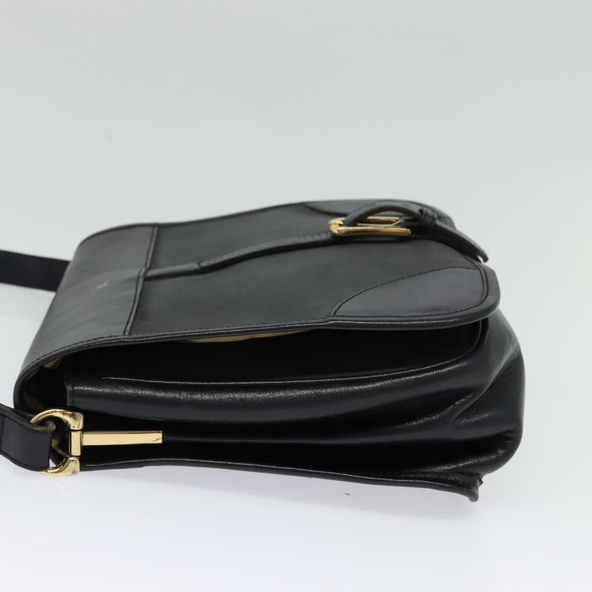 Burberry Flap Shoulder Bag Leather, NAVY, LEATHER, Shoulder bag