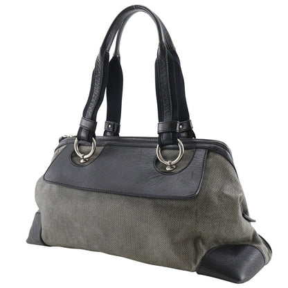 Bottega Veneta Vintage handbag Leather, GRAY, CANVAS, Handbag