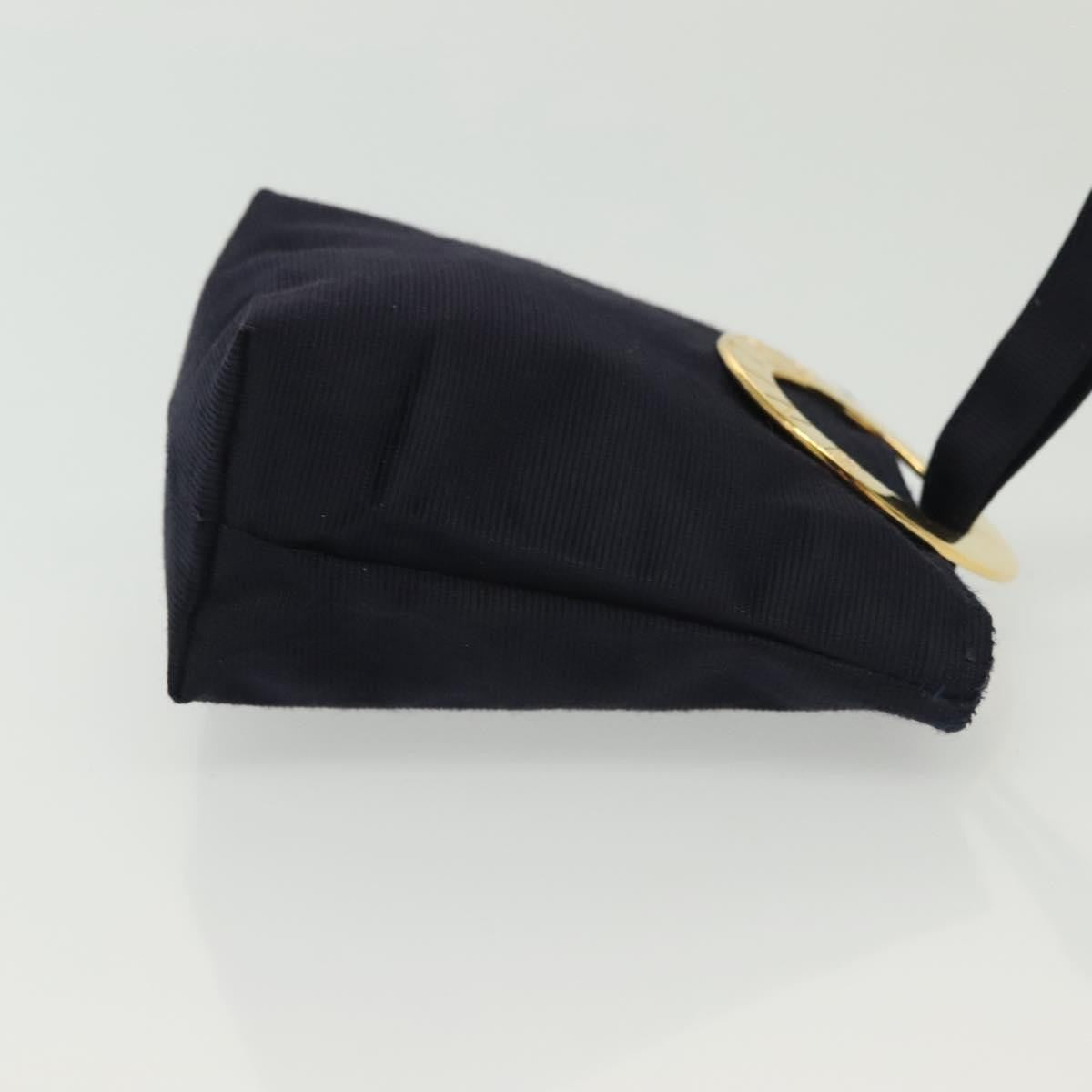 Celine Circle Logo Pouch Nylon, NAVY, CANVAS, Clutche & pouche