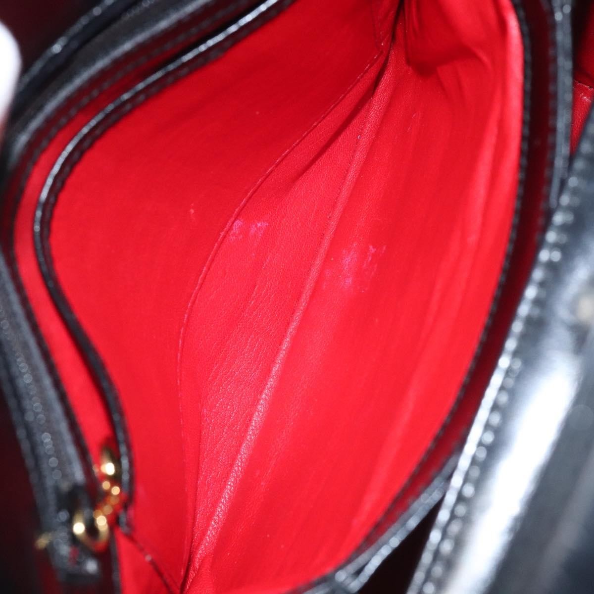 Gucci Vintage Convertible Bamboo Box Crossbody Bag Leather, BLACK, LEATHER, Crossbody bag