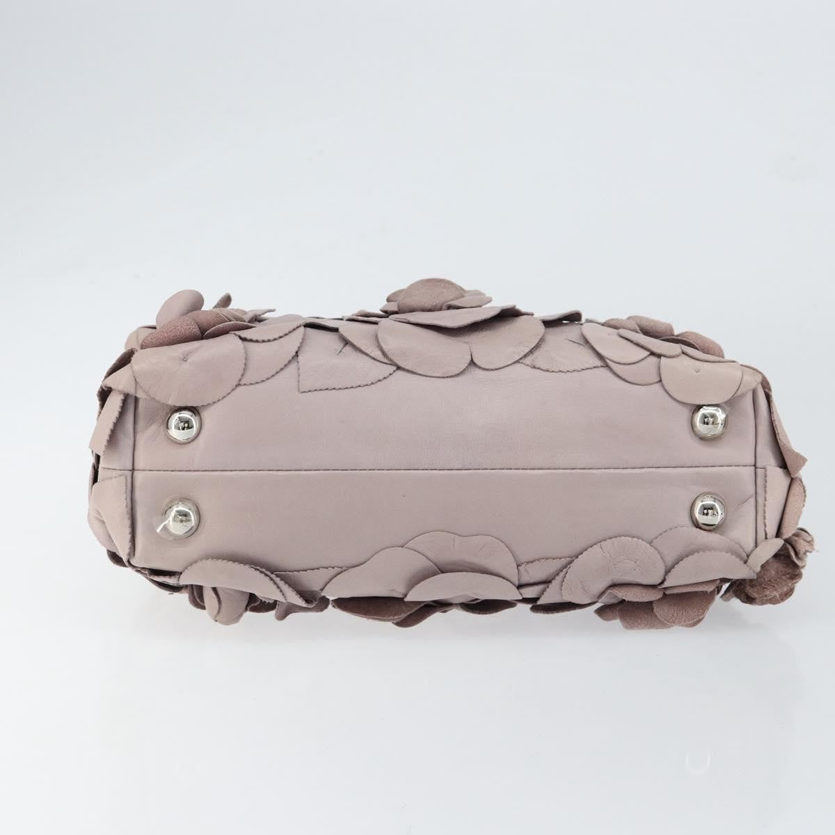 Valentino Garavani Rose Handbag Leather, PURPLE, LEATHER, Handbag