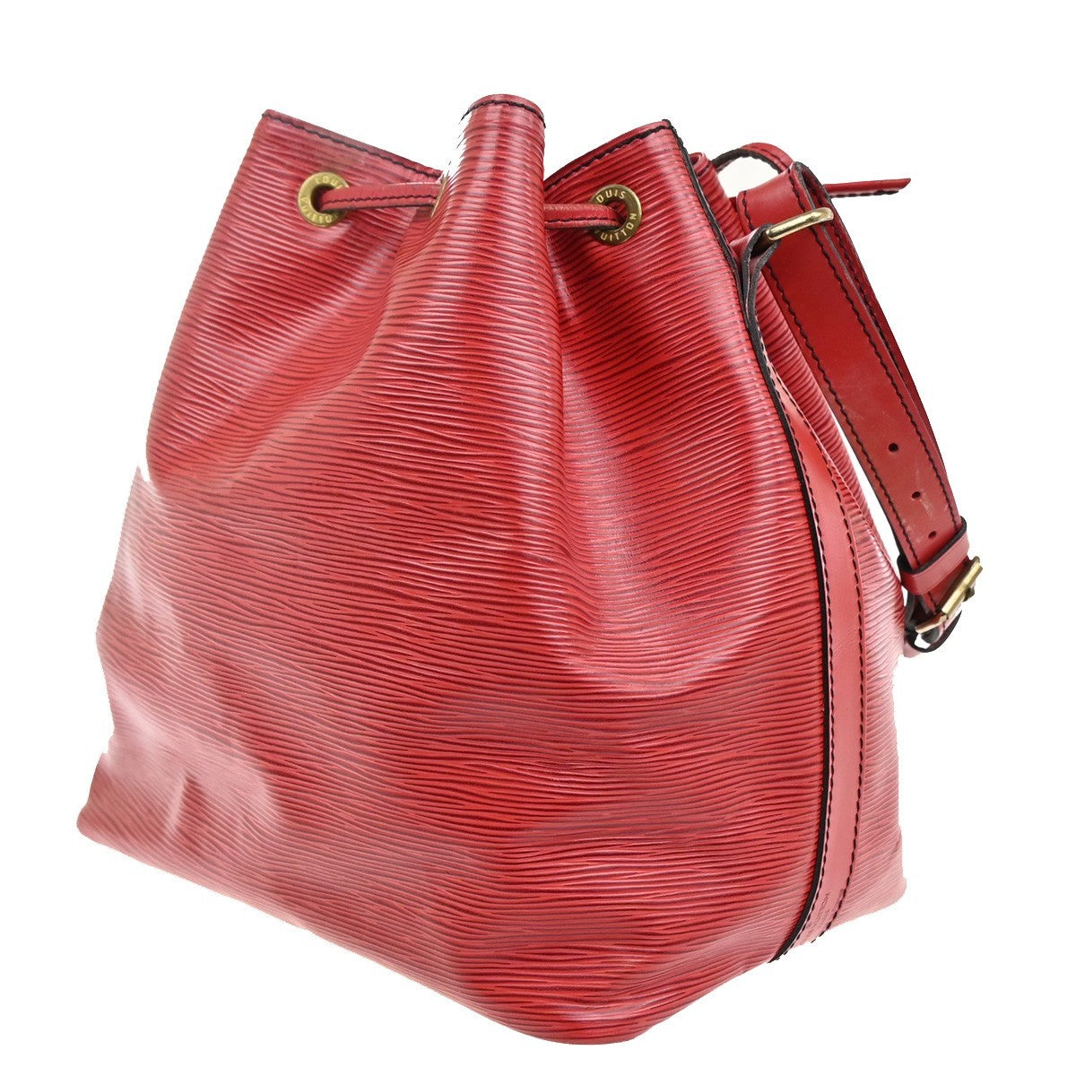 Louis Vuitton Petit Noe Handbag Epi Leather, RED, LEATHER, Shoulder bag
