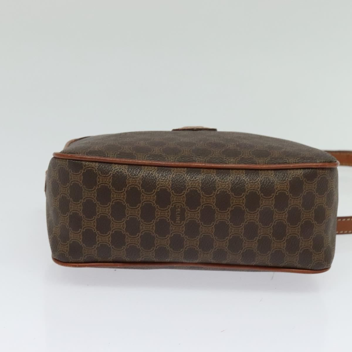 Celine Vintage Macadam Shoulder Bag Canvas, BROWN, PVC, Shoulder bag