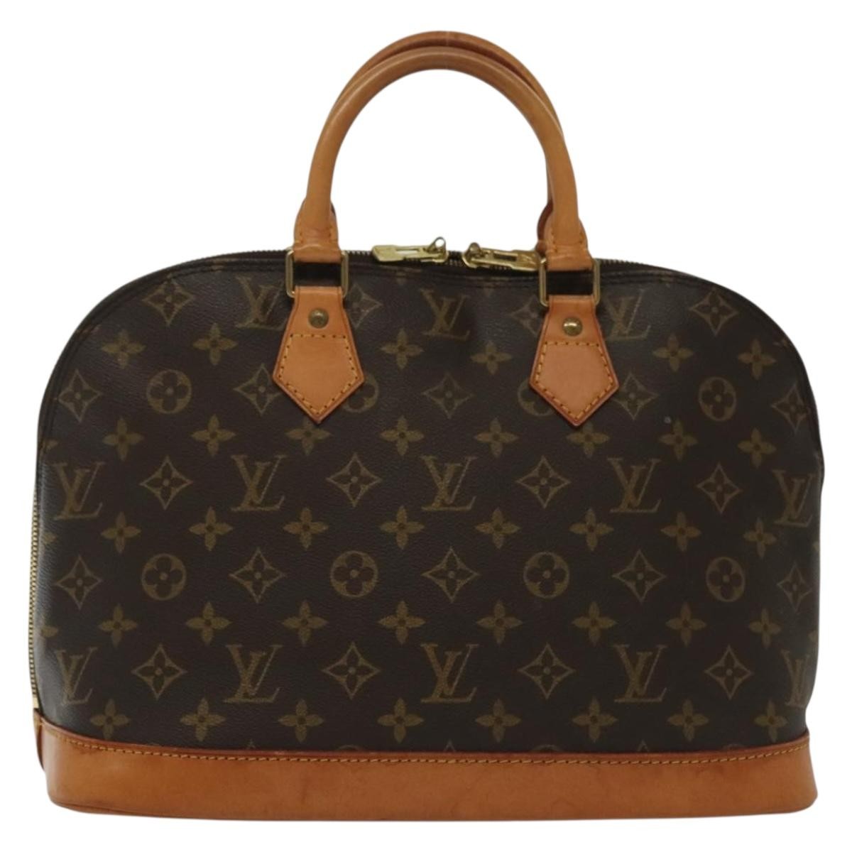 Louis Vuitton Alma Handbag Monogram Canvas, BROWN, CANVAS, Handbag