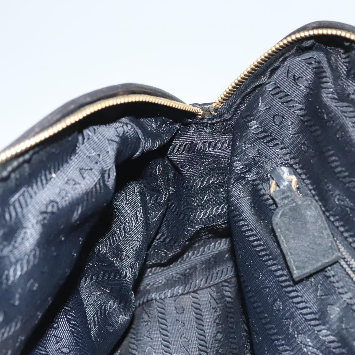 Prada Chain Shoulder Bag Tessuto, BLACK, NYLON, Shoulder bag