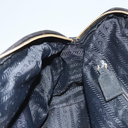 Prada Chain Shoulder Bag Tessuto, BLACK, NYLON, Shoulder bag