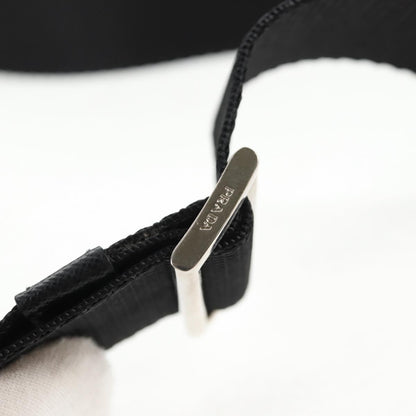 Prada Zip Messenger Quilted Tessuto, BLACK, NYLON, Shoulder bag