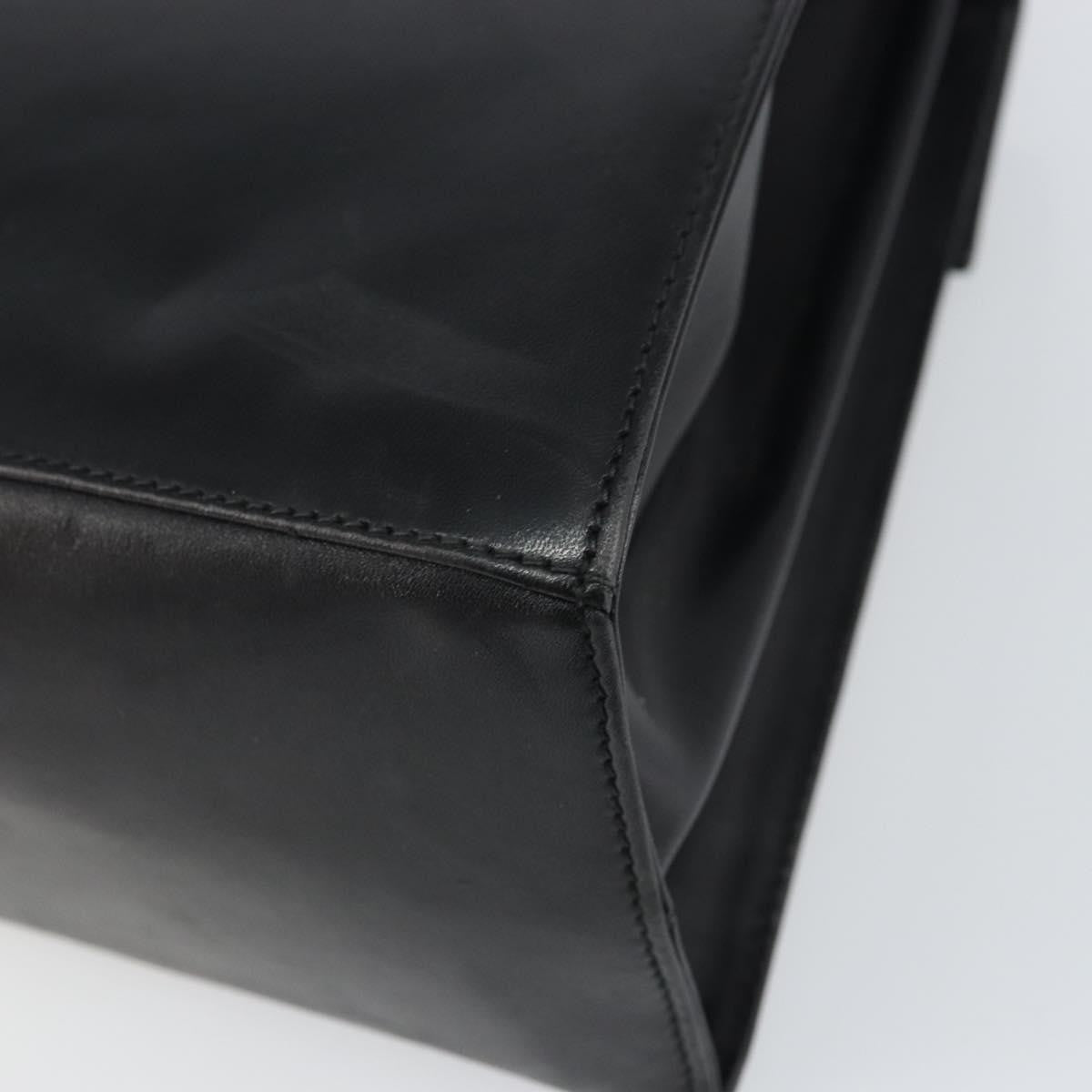 Salvatore Ferragamo Convertible Top Handle Bag Leather, BLACK, LEATHER, Handbag