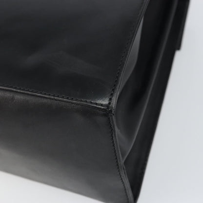 Salvatore Ferragamo Convertible Top Handle Bag Leather, BLACK, LEATHER, Handbag