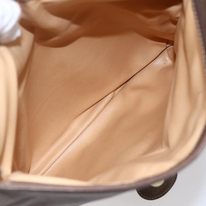 Celine Vintage Shoulder Bag Leather, BROWN, LEATHER, Shoulder bag