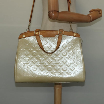 Louis Vuitton Brea Handbag Monogram Vernis, BEIGE, PATENT_LEATHER, Handbag
