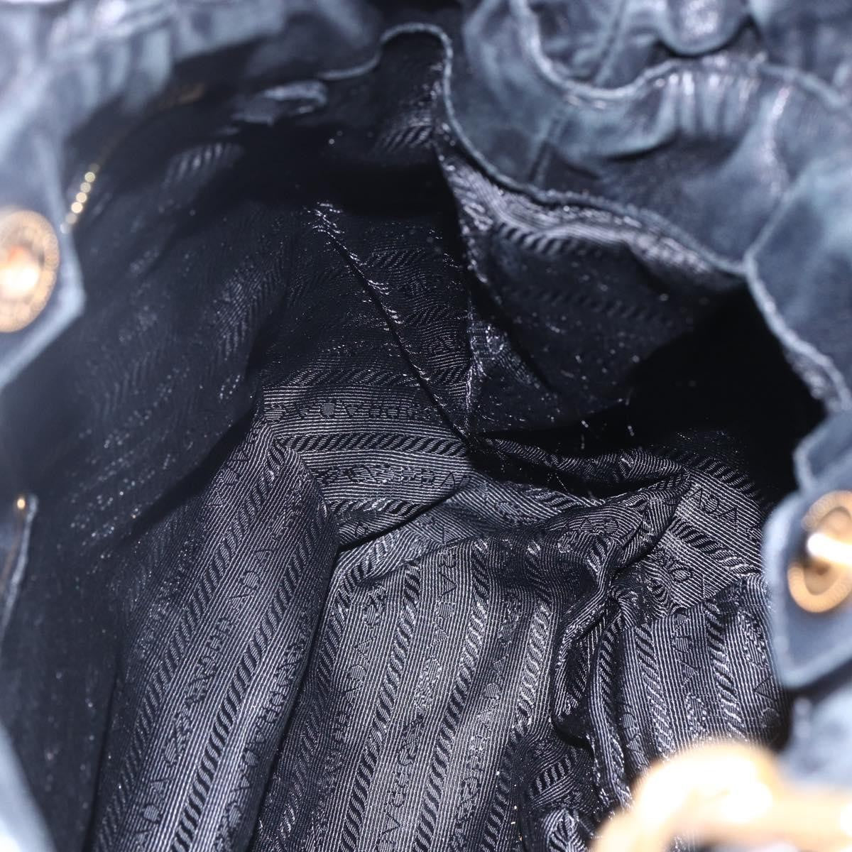 Prada Bow Tie Pleated Tote Leather, BLACK, LEATHER, Handbag