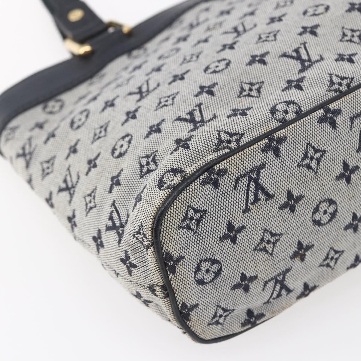 Louis Vuitton Lucille Handbag Mini Lin, BLUE, CANVAS, Handbag